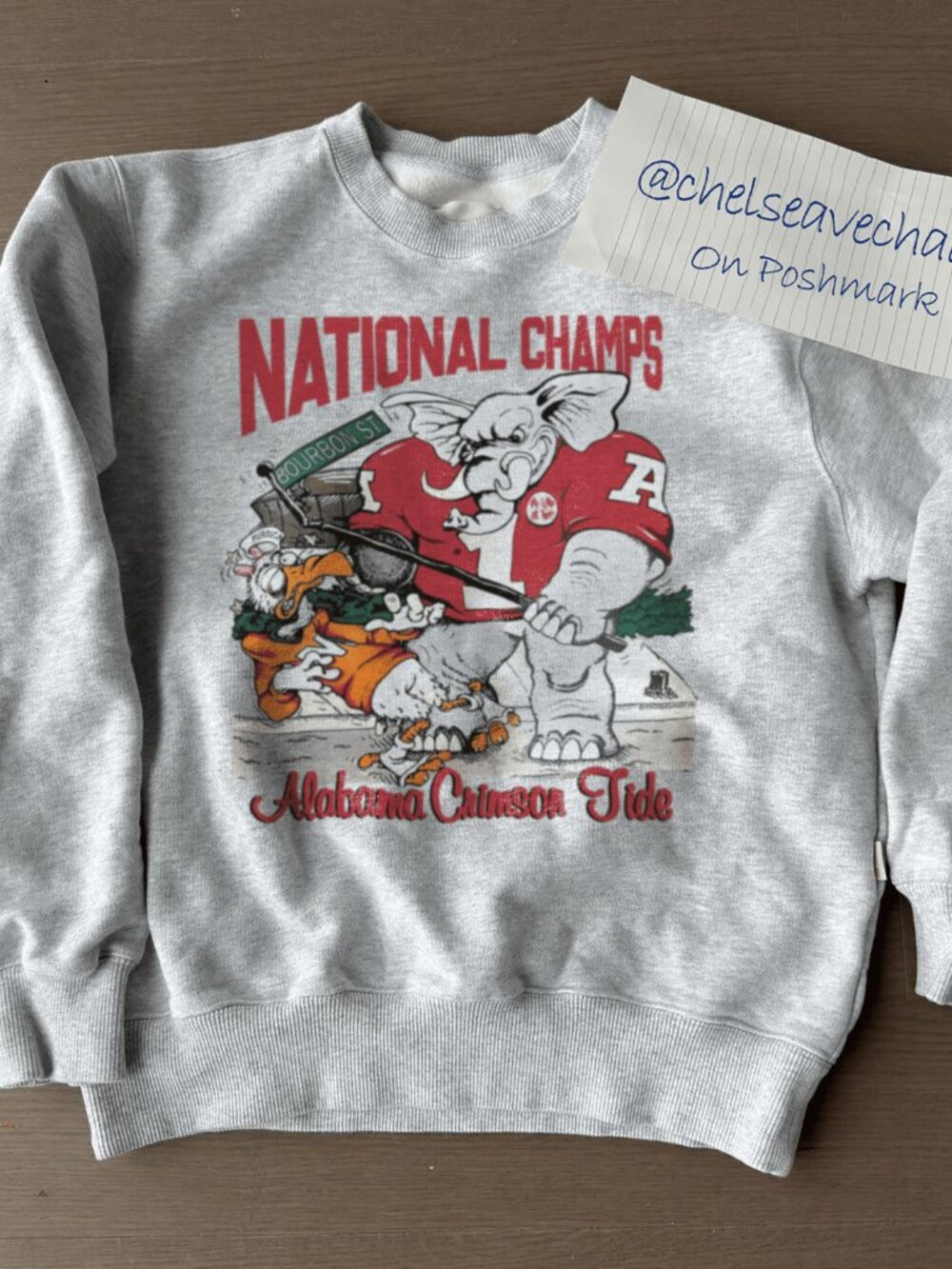 Vintage University of Alabama Crimson Roll Tide National Champions Sweatshirt